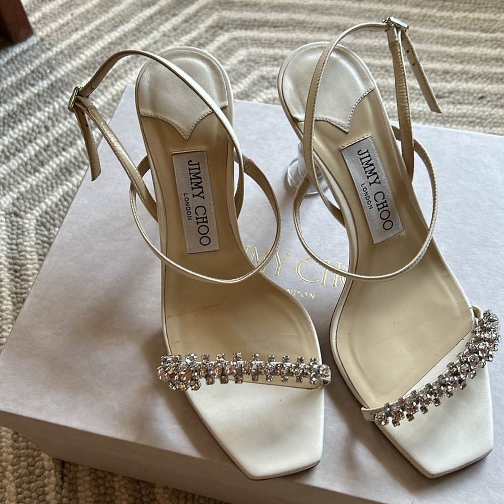 Jimmy Choo White Meira 85